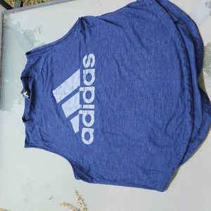 ADIDAS ▪︎ Women's Athletic Tank, Navy w/ Metalocalypse Logo, New